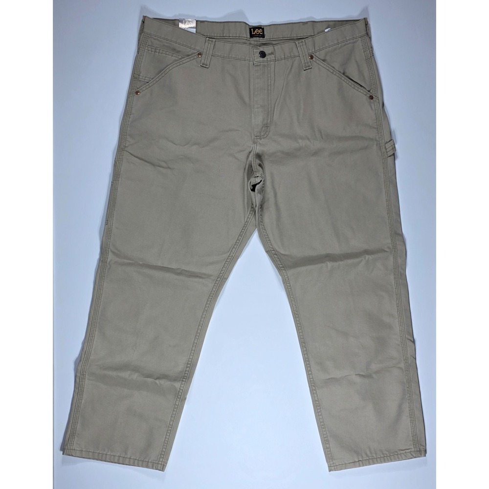 Lee Men's Carpenter Pants Loose Fit Straight Leg Khaki Tan 40x30 NWT